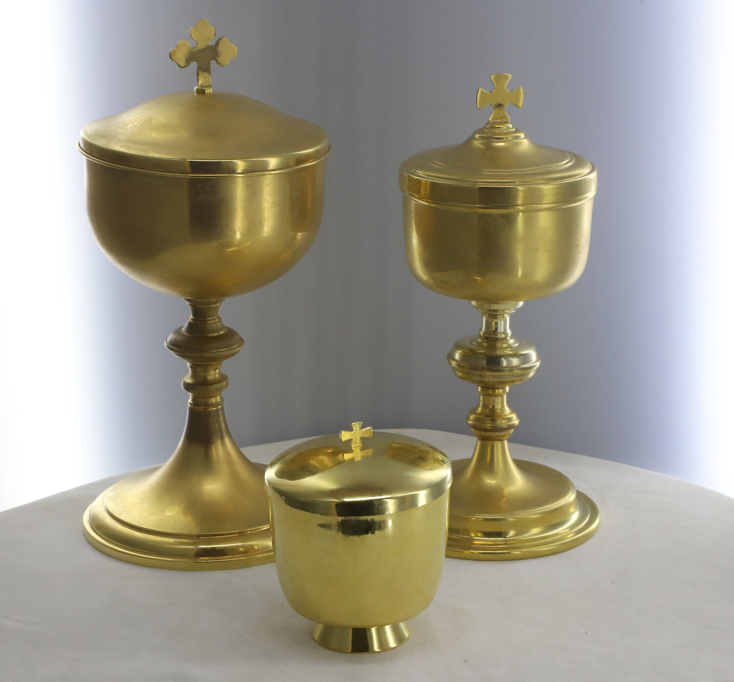 Gold and silver electroplating of liturgical vessels and silverware